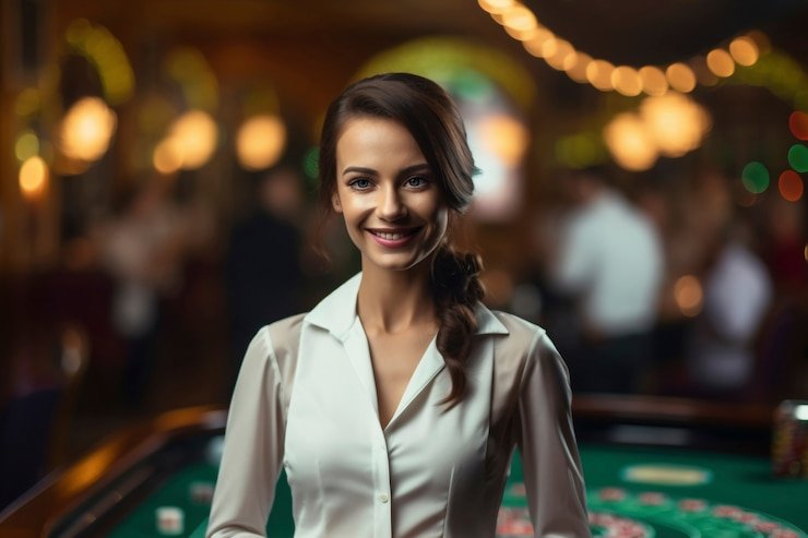 Tampilan kartu hole dan kartu komunitas di meja Texas Hold'em Bonus